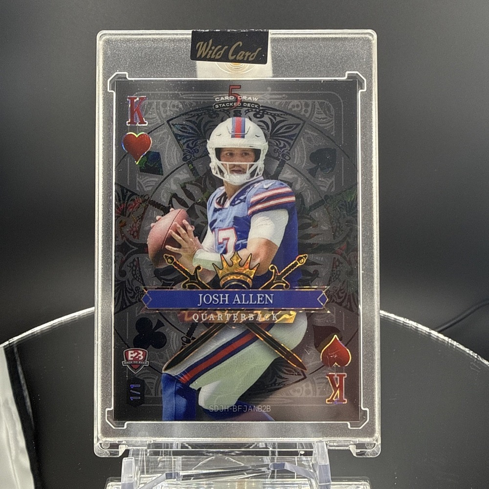 2024 Wild Card 5 Card Draw Stack Deck Back To Back Josh Allen Brett Favre 1/1🔥